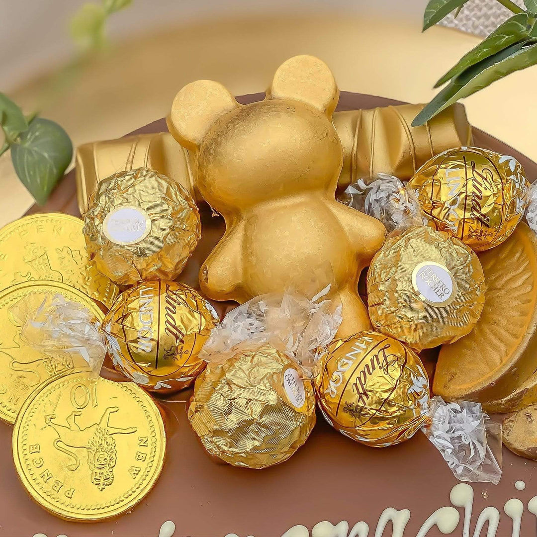 Sweet Trees Personalised Gold Smash Cake