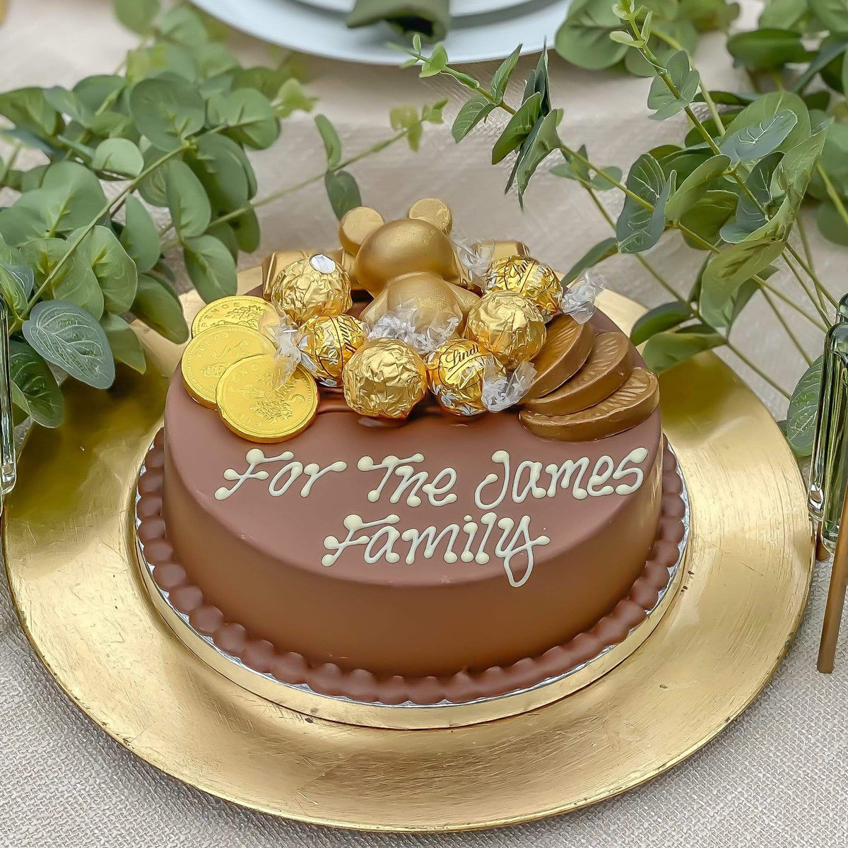 Sweet Trees Personalised Gold Smash Cake