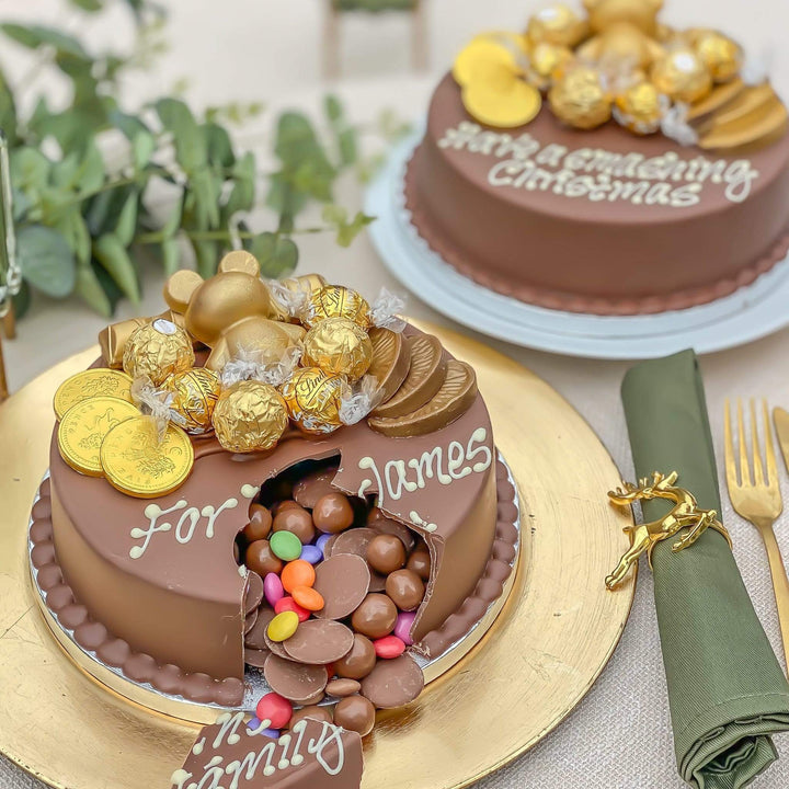Sweet Trees Personalised Gold Smash Cake
