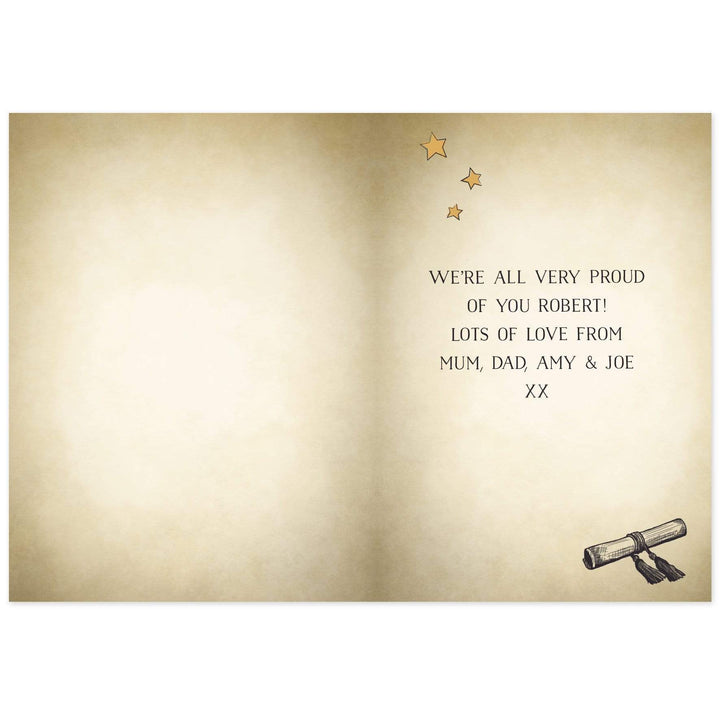 Personalised Memento Greetings Cards Personalised Gold Star Graduation Card