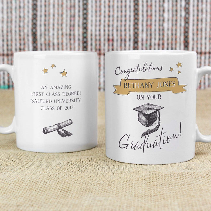 Personalised Memento Mugs Personalised Gold Star Graduation Mug