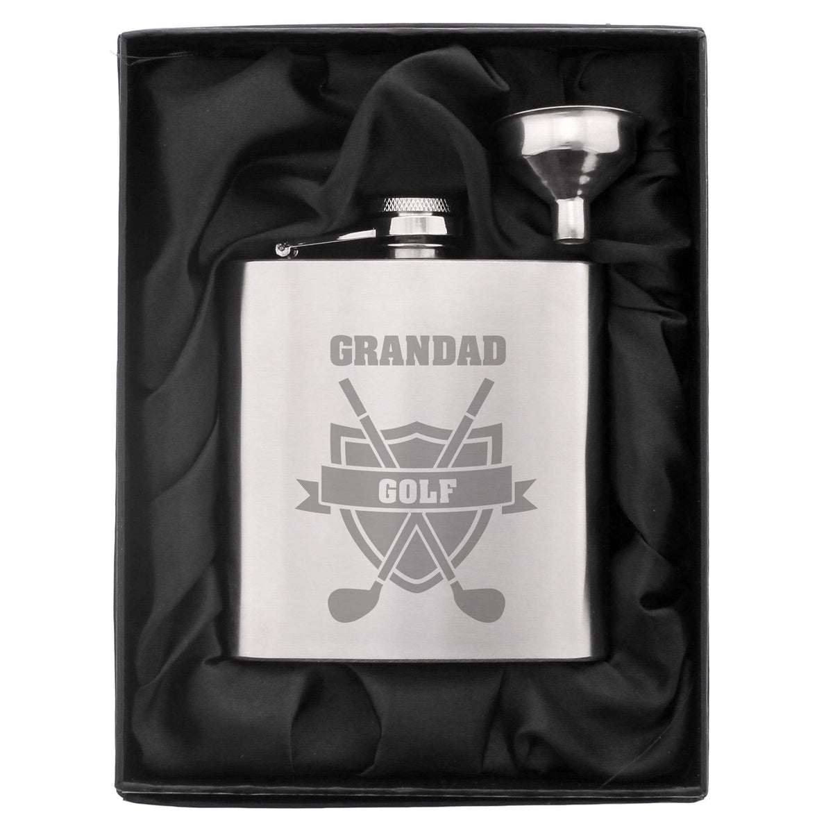Personalised Memento Glasses & Barware Personalised Golf Hip Flask