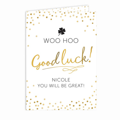 Personalised Memento Greetings Cards Personalised Good Luck Card