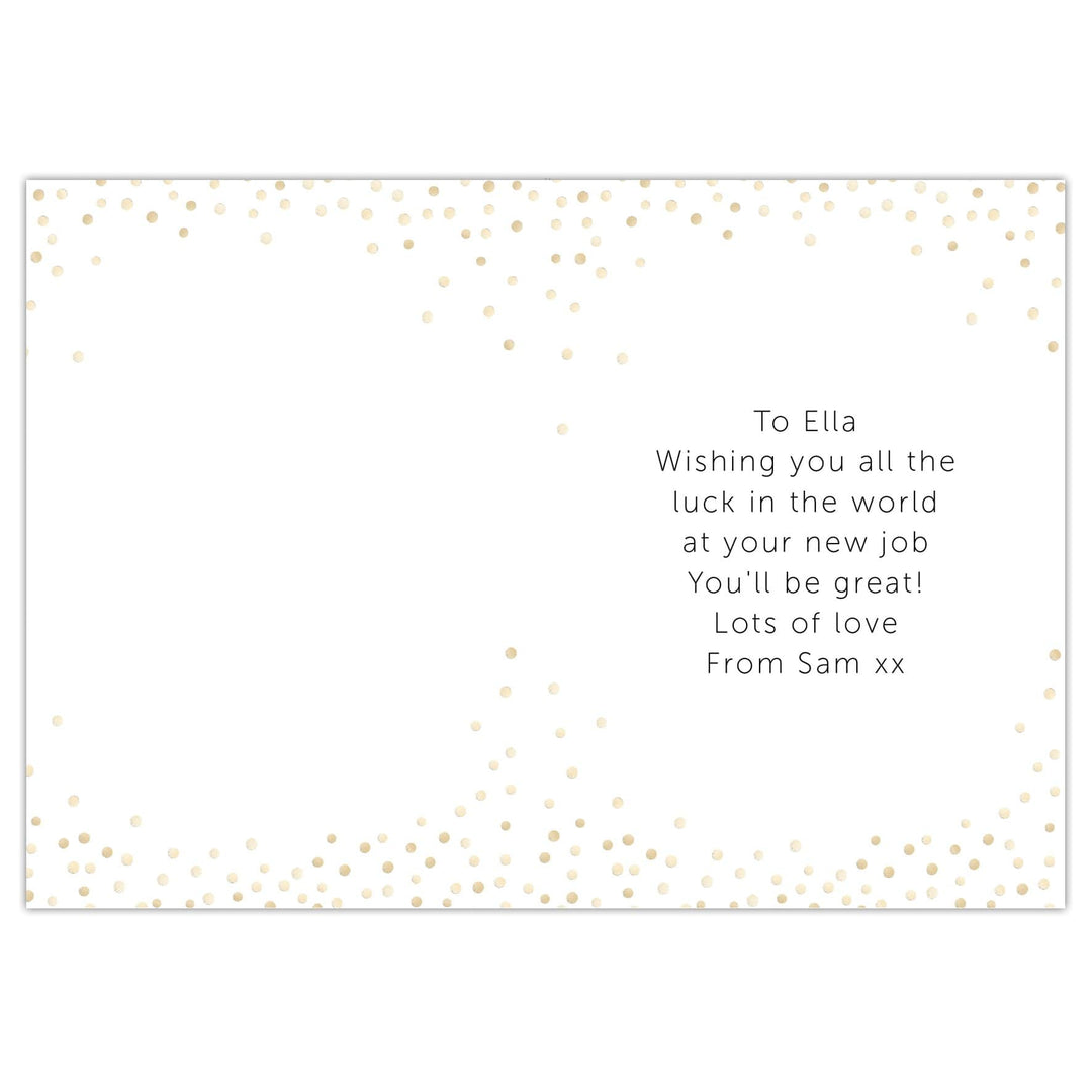Personalised Memento Greetings Cards Personalised Good Luck Card