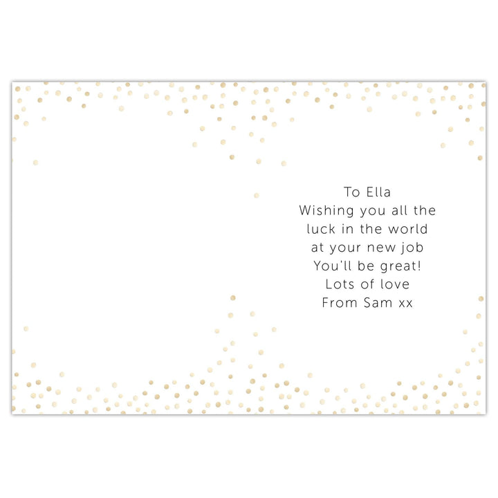 Personalised Memento Greetings Cards Personalised Good Luck Card