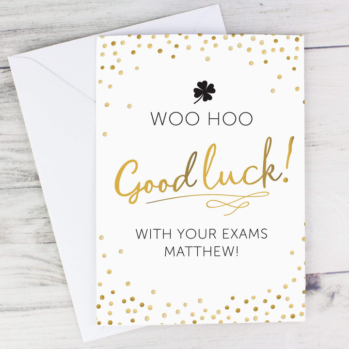 Personalised Memento Greetings Cards Personalised Good Luck Card