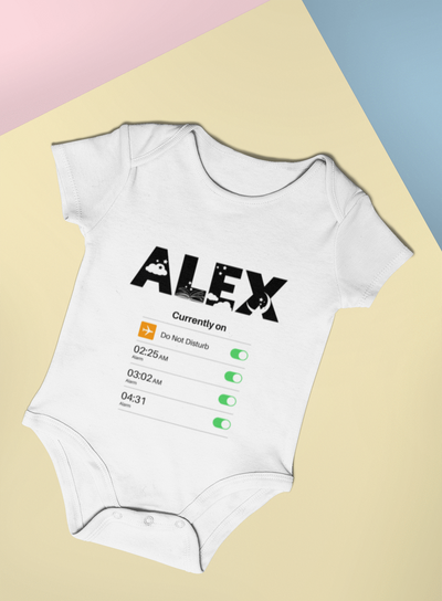 The Little Personal Shop Babygrows Personalised Good Night Alarm Clock