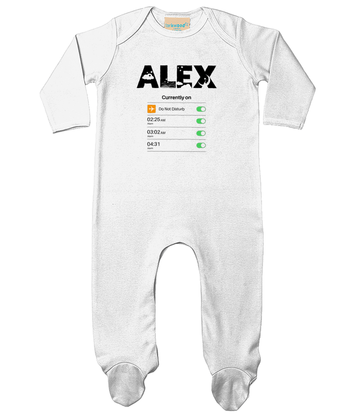 The Little Personal Shop Babygrows Personalised Good Night Alarm Clock
