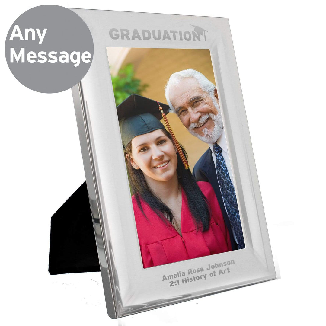 Personalised Memento Photo Frames, Albums and Guestbooks Personalised Graduation 4x6 Silver Photo Frame