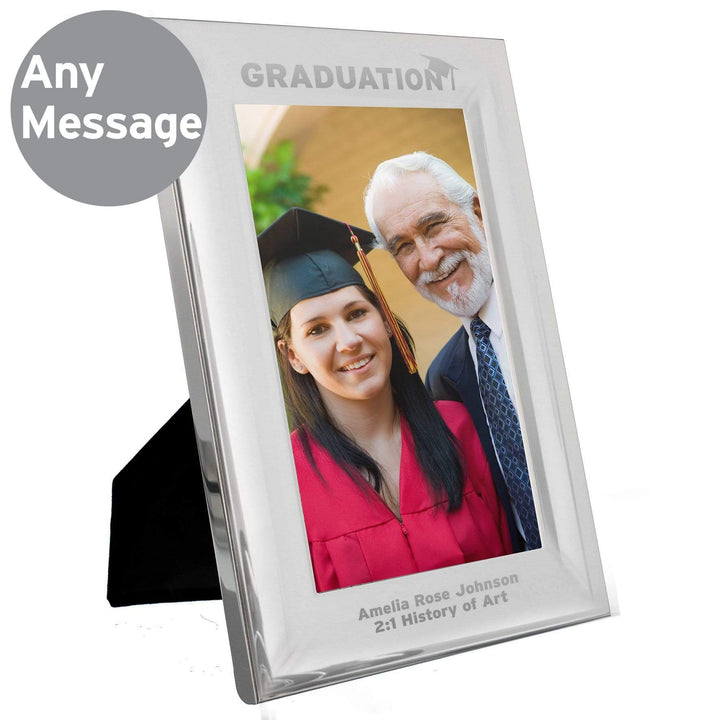 Personalised Memento Photo Frames, Albums and Guestbooks Personalised Graduation 4x6 Silver Photo Frame