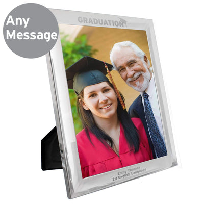 Personalised Memento Photo Frames, Albums and Guestbooks Personalised Graduation 8x10 Silver Photo Frame