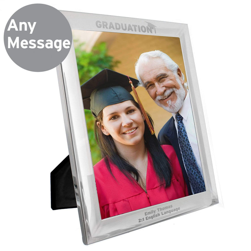 Personalised Memento Photo Frames, Albums and Guestbooks Personalised Graduation 8x10 Silver Photo Frame