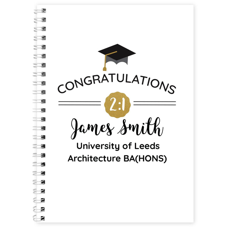 Personalised Memento Stationery & Pens Personalised Graduation A5 Notebook