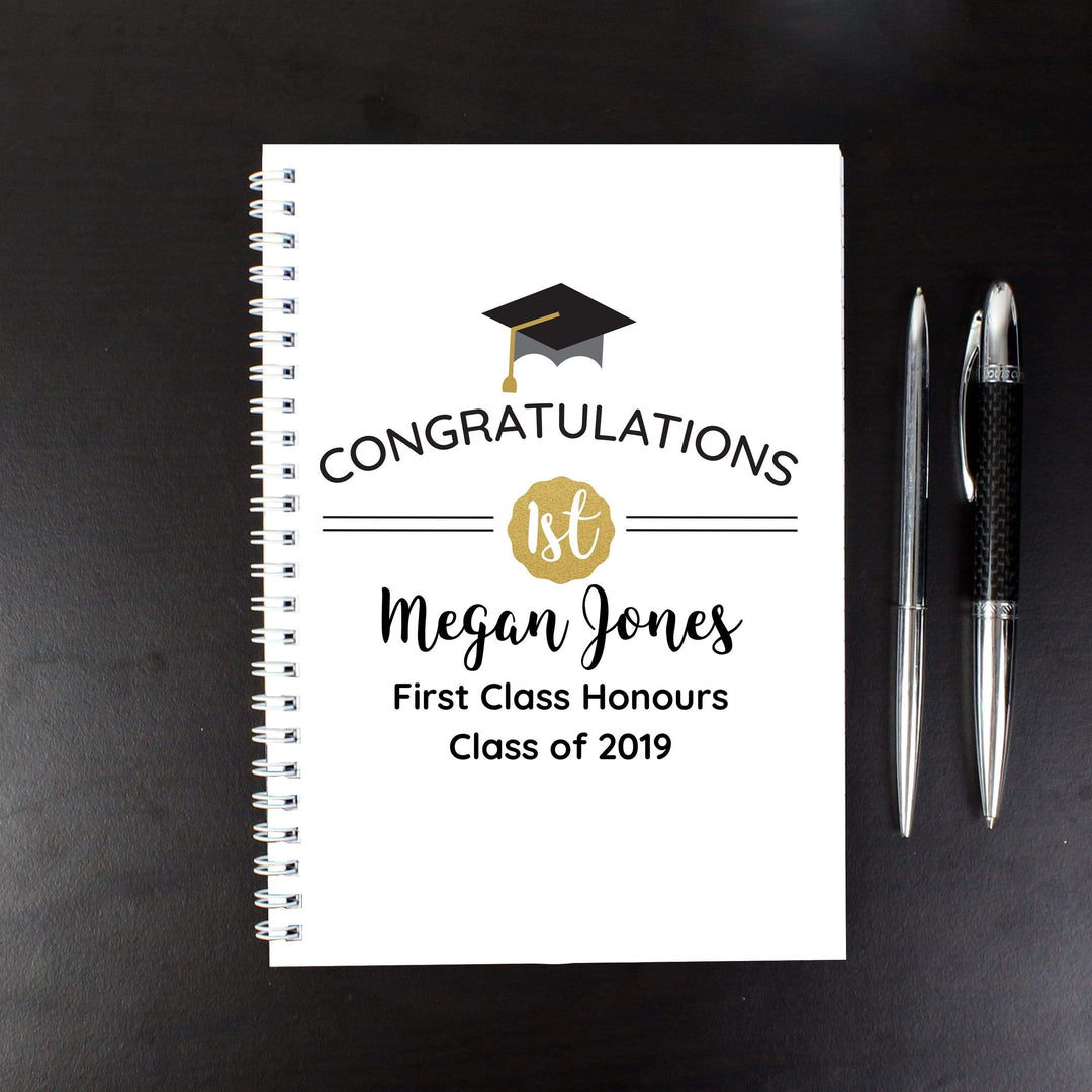 Personalised Memento Stationery &amp; Pens Personalised Graduation A5 Notebook