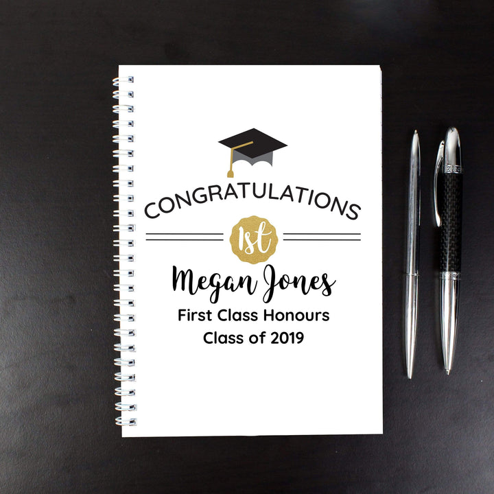 Personalised Memento Stationery &amp; Pens Personalised Graduation A5 Notebook