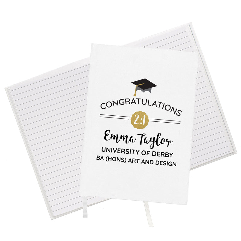 Personalised Memento Stationery & Pens Personalised Graduation A5 Notebook