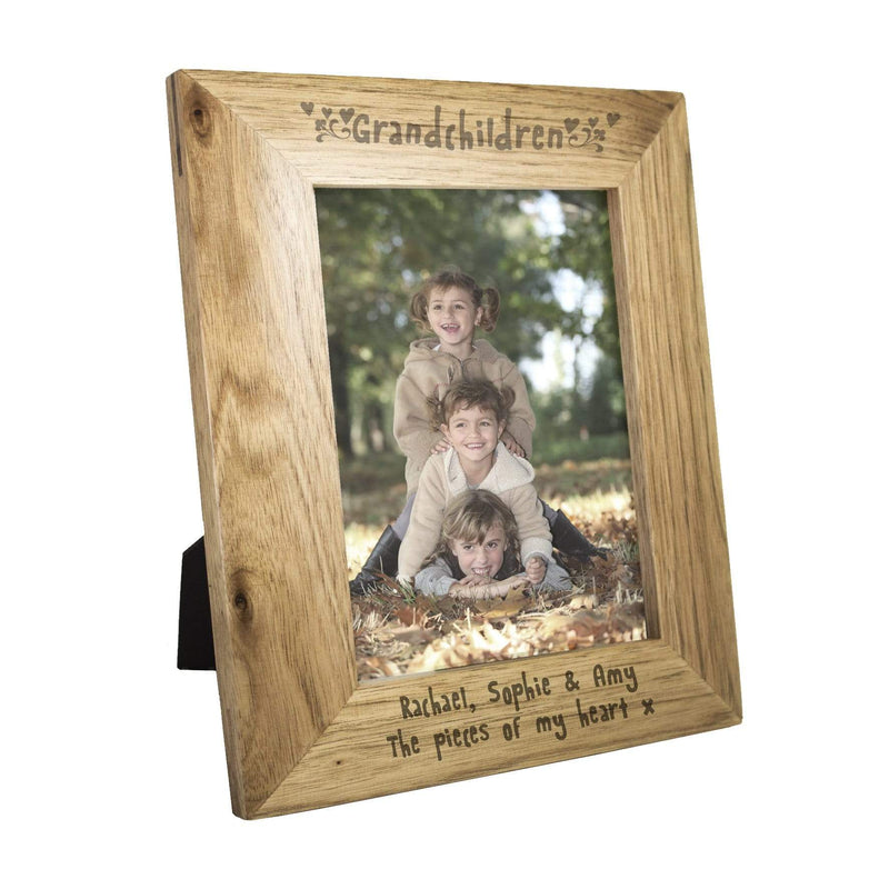 Personalised Memento Wooden Personalised Grandchildren 5x7 Wooden Photo Frame