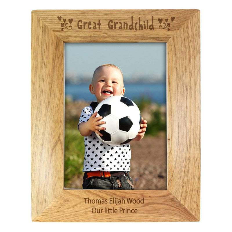 Personalised Great Grandchild 5x7 Wooden Photo Frame - The Personal Shop