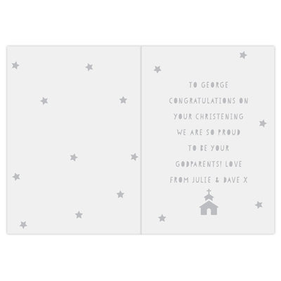 Personalised Memento Personalised Grey Papercut Style Card
