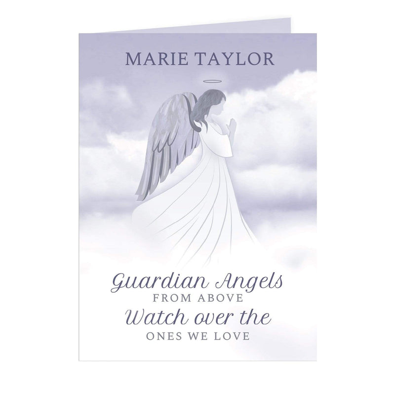 Personalised Memento Greetings Cards Personalised Guardian Angel Card