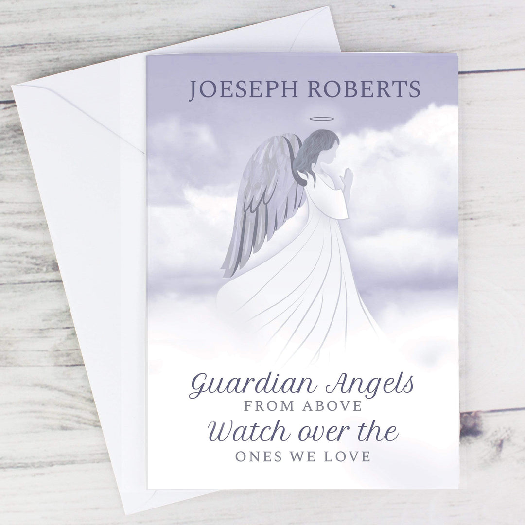 Personalised Memento Greetings Cards Personalised Guardian Angel Card