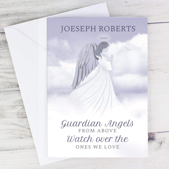 Personalised Memento Greetings Cards Personalised Guardian Angel Card