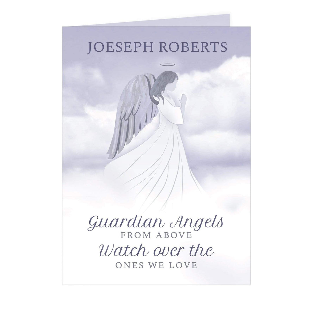 Personalised Memento Greetings Cards Personalised Guardian Angel Card