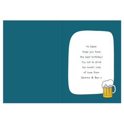 Personalised Memento Greetings Cards Personalised Happy Birthday Beer Card