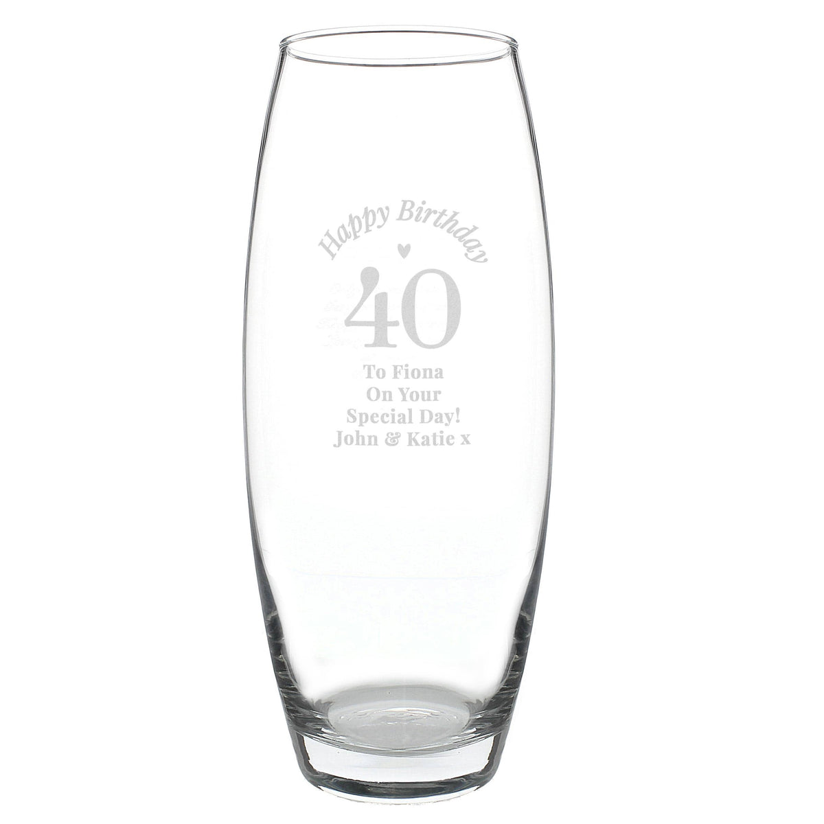 Personalised Memento Personalised Happy Birthday Bullet Vase