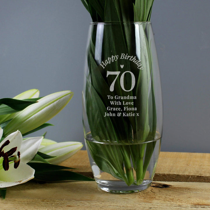 Personalised Memento Personalised Happy Birthday Bullet Vase