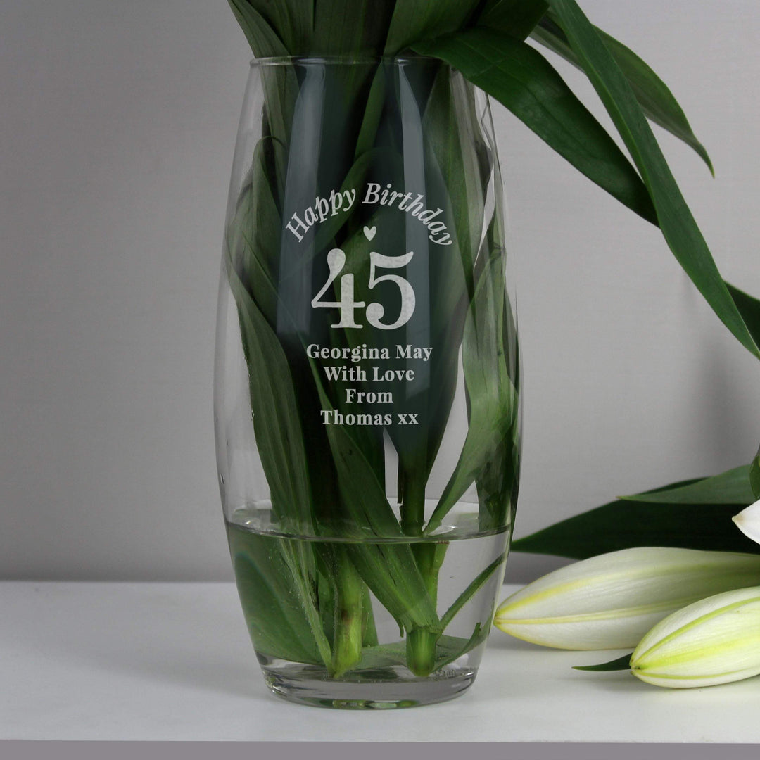 Personalised Memento Personalised Happy Birthday Bullet Vase