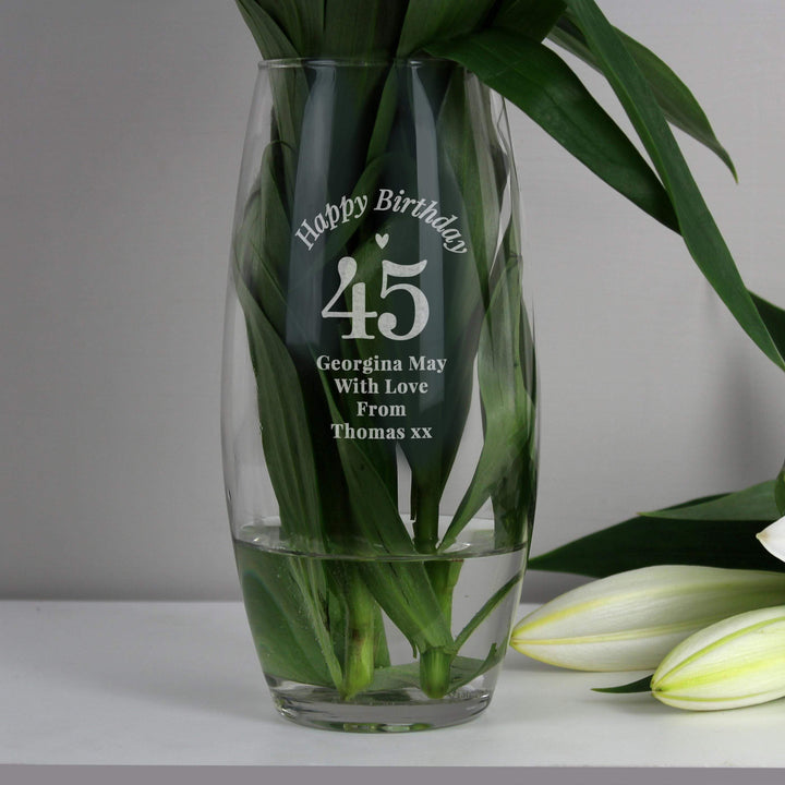 Personalised Memento Personalised Happy Birthday Bullet Vase