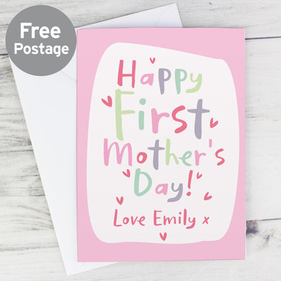 Personalised Memento Personalised Happy First Mother's Day Card