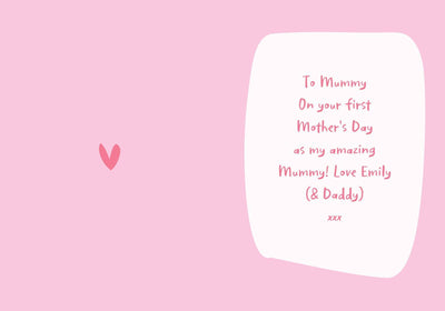 Personalised Memento Personalised Happy First Mother's Day Card