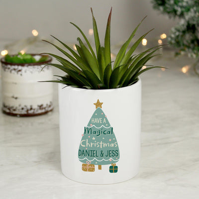 Personalised Memento Personalised Have A Magical Christmas Ceramic Storage Pot