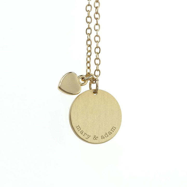 Treat Personalised Heart And Disc Family Necklace