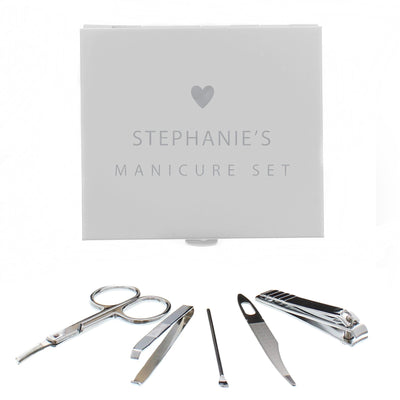 Personalised Memento Keepsakes Personalised Heart Manicure Set