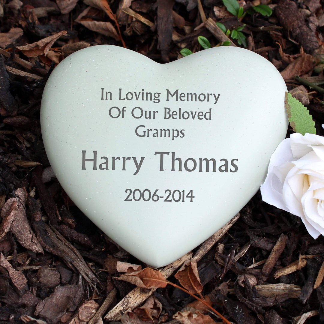 Personalised Memento Memorials Personalised Heart Memorial