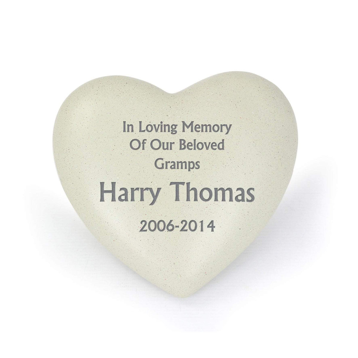 Personalised Memento Memorials Personalised Heart Memorial