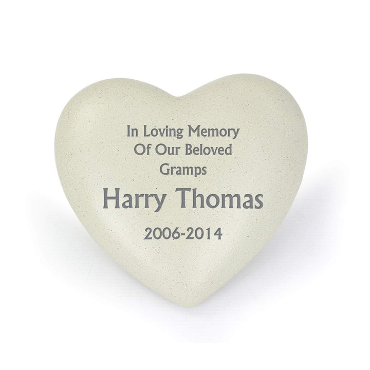Personalised Memento Memorials Personalised Heart Memorial