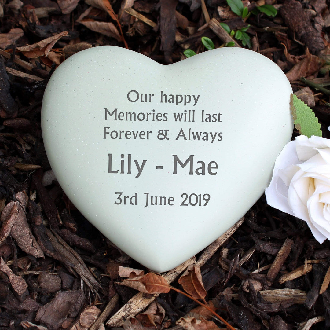 Personalised Memento Memorials Personalised Heart Memorial