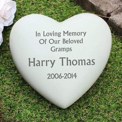Personalised Memento Memorials Personalised Heart Memorial