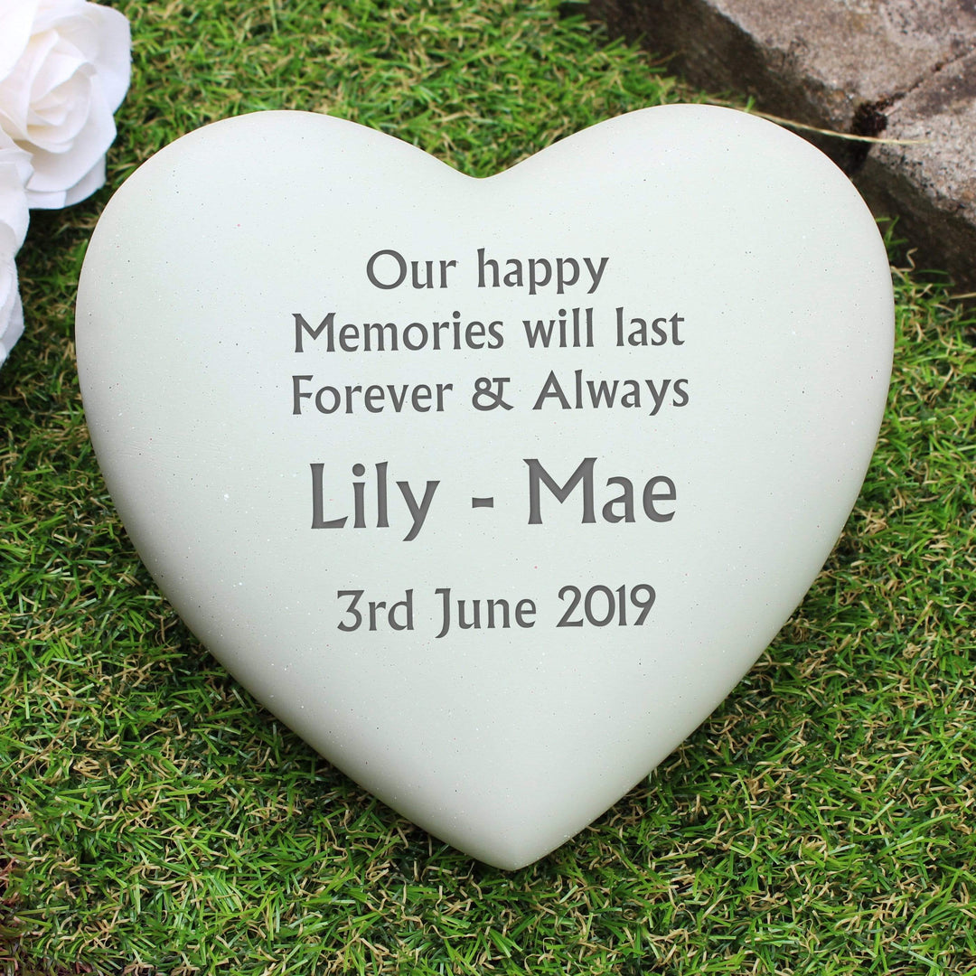 Personalised Memento Memorials Personalised Heart Memorial