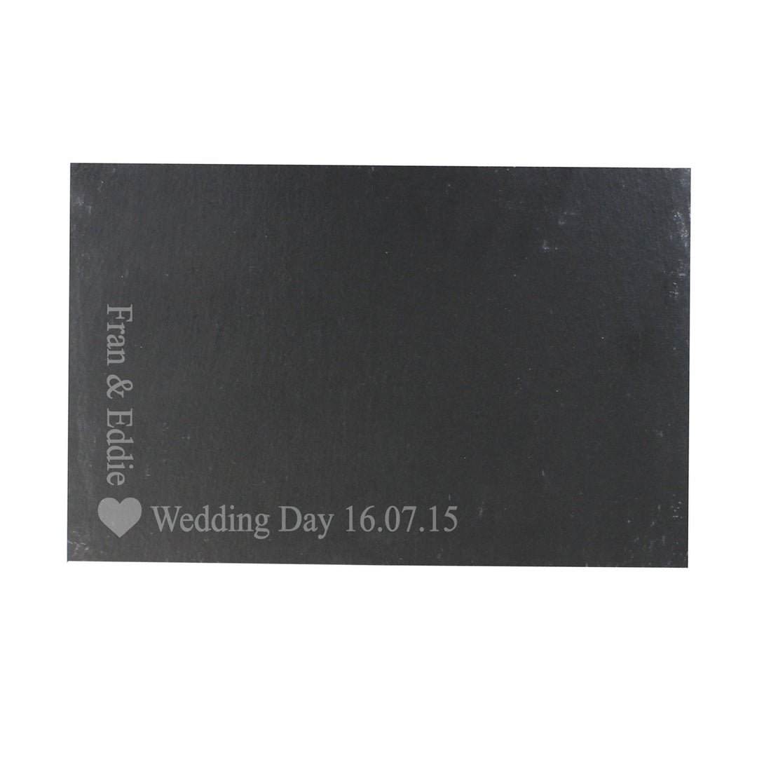 Personalised Memento Kitchen, Baking &amp; Dining Gifts Personalised Heart Motif Slate Placemat