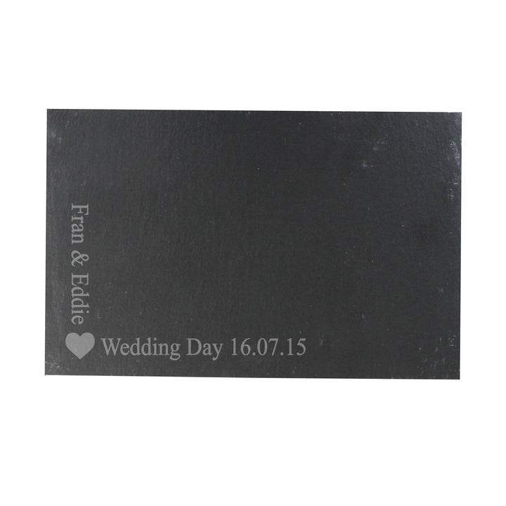 Personalised Memento Kitchen, Baking &amp; Dining Gifts Personalised Heart Motif Slate Placemat