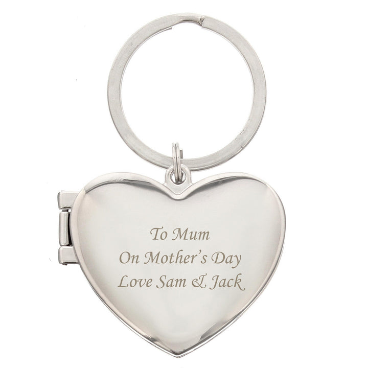 Personalised Memento Personalised Heart Photoframe Keyring