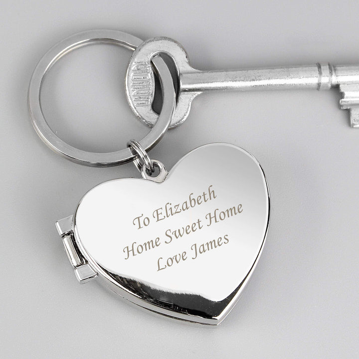 Personalised Memento Personalised Heart Photoframe Keyring