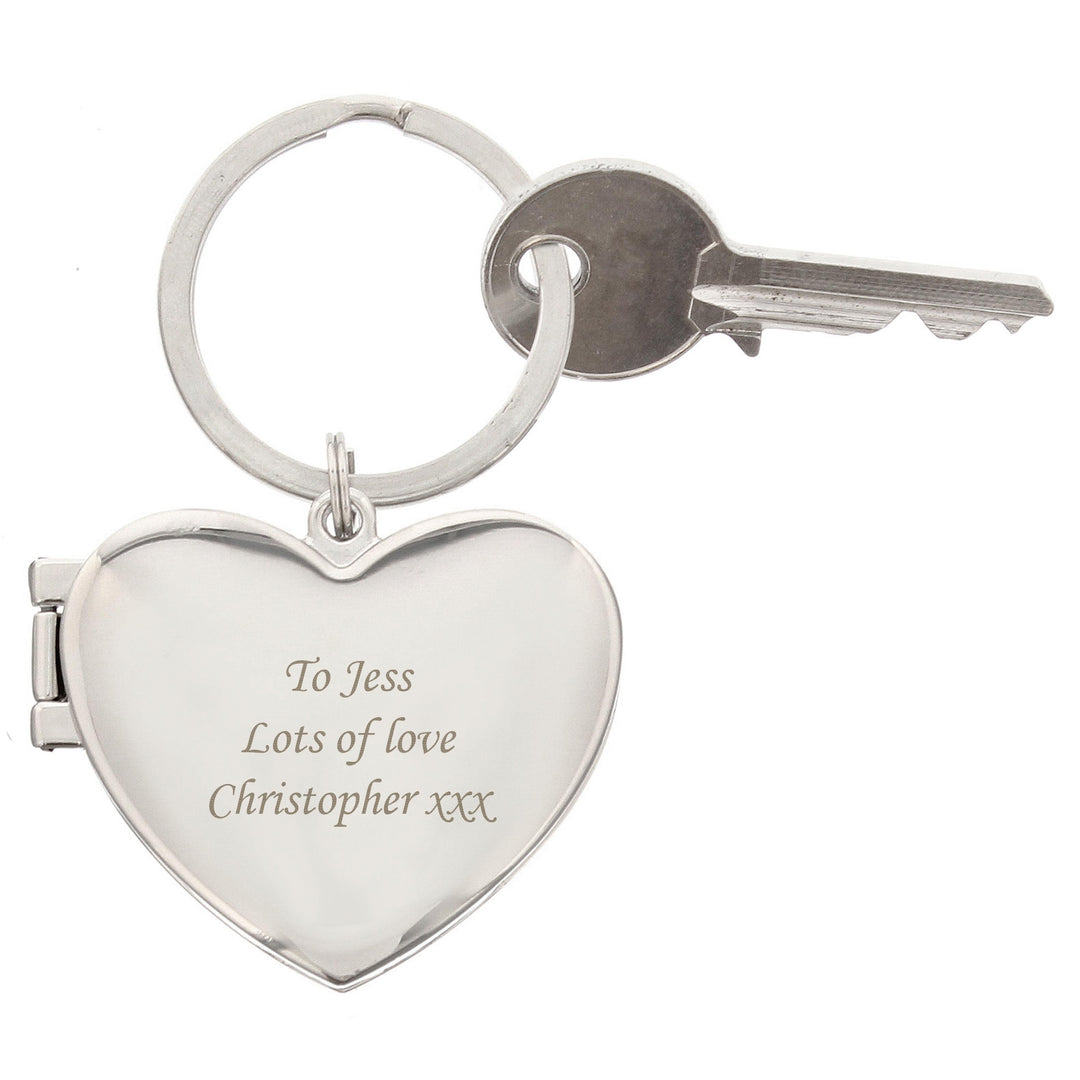 Personalised Memento Personalised Heart Photoframe Keyring