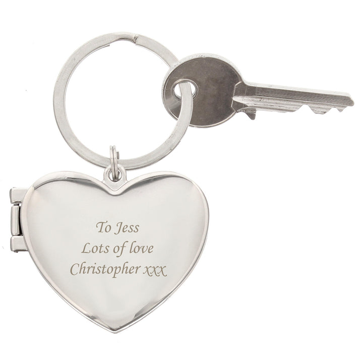 Personalised Memento Personalised Heart Photoframe Keyring