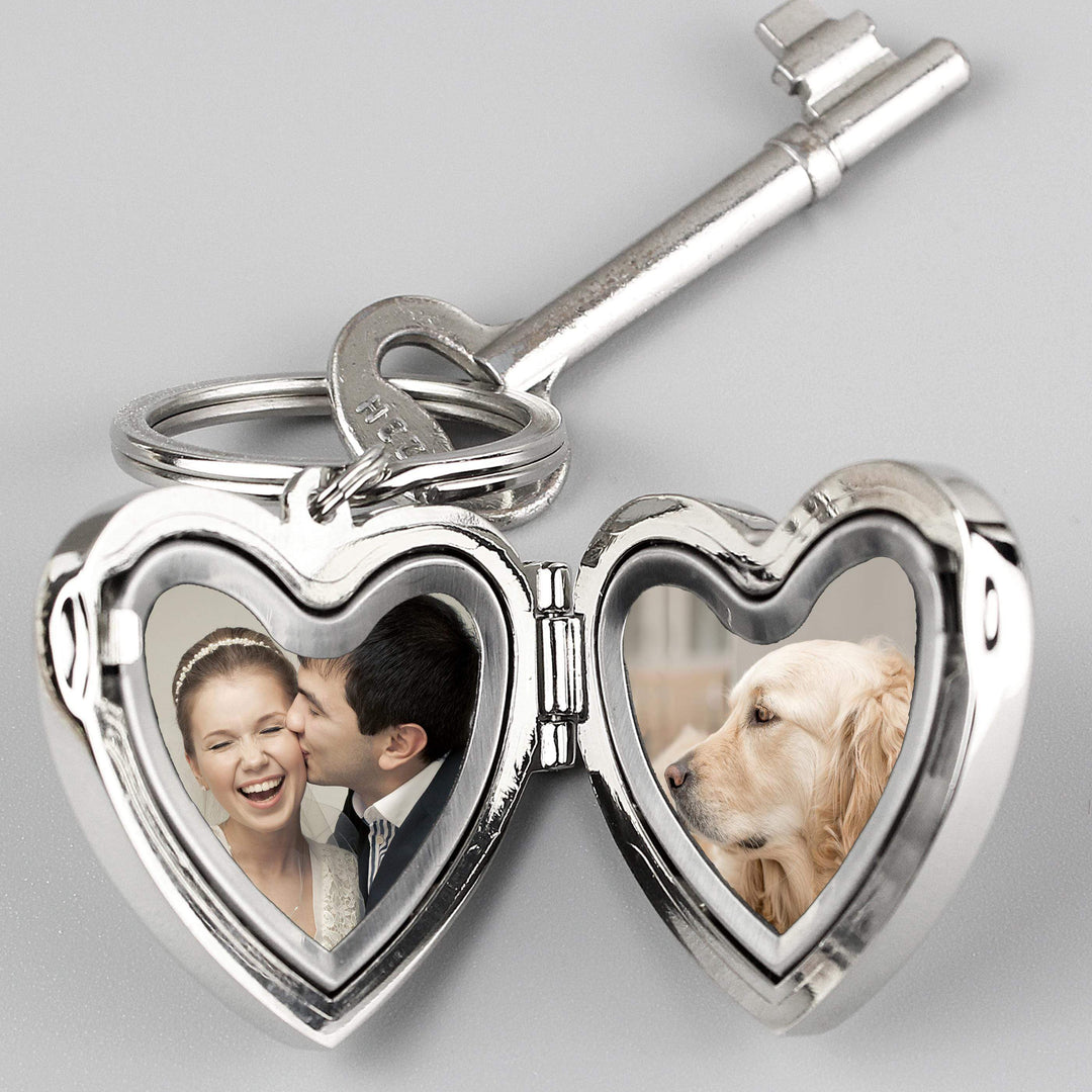 Personalised Memento Personalised Heart Photoframe Keyring